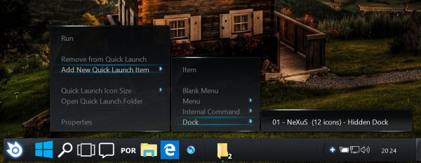 從 NextSTART 打開 Dock
